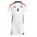 Camiseta Alemania Jonathan Tah #4 Primera Equipación para niños Eurocopa 2024 manga corta (+ pantalones cortos)